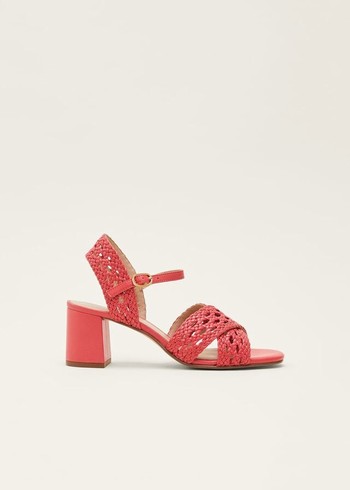 Phase Eight Weaveed Heels Coral Canada | ORXVGE-294